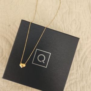 Gold Heart Pendant Necklace